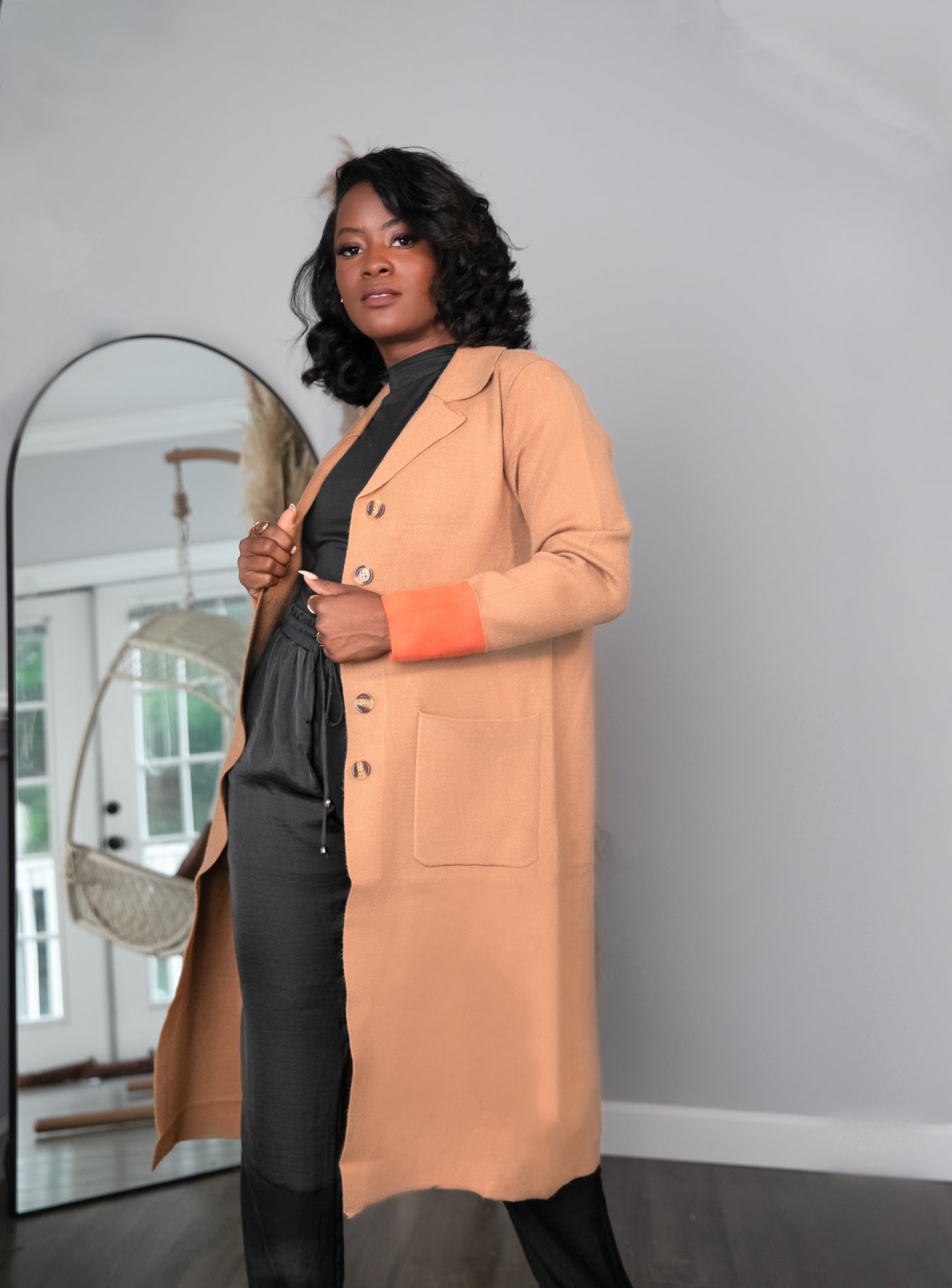 Button Down Relaxed Fit Coat - Modern Ruth 