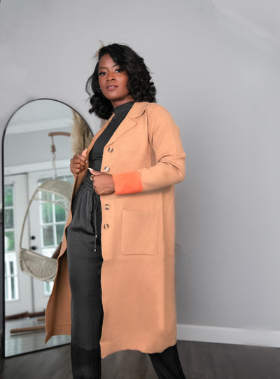 Button Down Relaxed Fit Coat - Modern Ruth 
